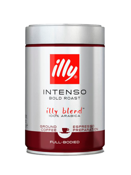 250Gr Illy Koffie Espresso Gemalen Intense Branding ILLY Intenso intens gemalen koffie 100% arabica blik 250 g
