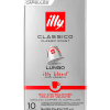 Lungo koffie met Lungo Classico Illy – 10 Nespresso-capsules ILLY Classico Lungo espresso koffie 100% arabica verpakking 10 capsules compatibel met Nespresso-machines