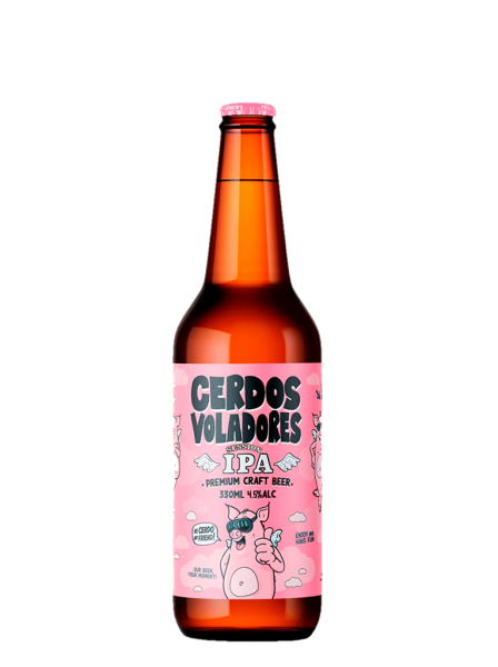 Cerveza Cerdos Voladores Ipa, 33 cl – 4,5º