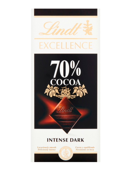 Chocolat 70% Intense Dark – Lindt Excellence 100g