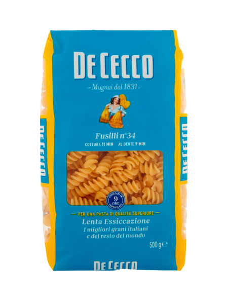 Pasta Fusilli nº 34 De Cecco 500g