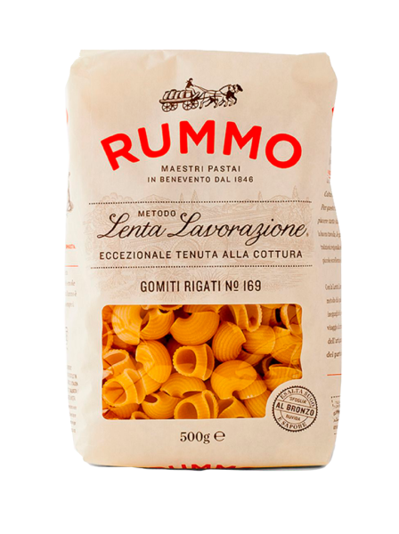 Pâtes Gomiti Rigati nº 169 – Rummo 500g