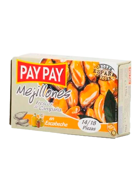 Pay Pay Moule En Escabèche Boîte 14/18 unités, 115 g