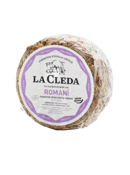 Queso de oveja y Romero Semicurado La Cleda 450g
