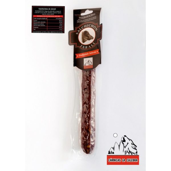 Salchichón de jabalí La Culebra 200g.