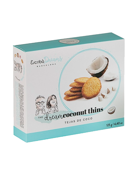 Tuiles de coco The dream coconut thins Escribà Dreams 125g